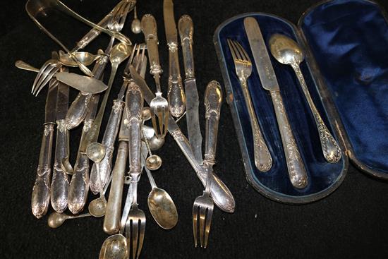 A group of assorted flatware